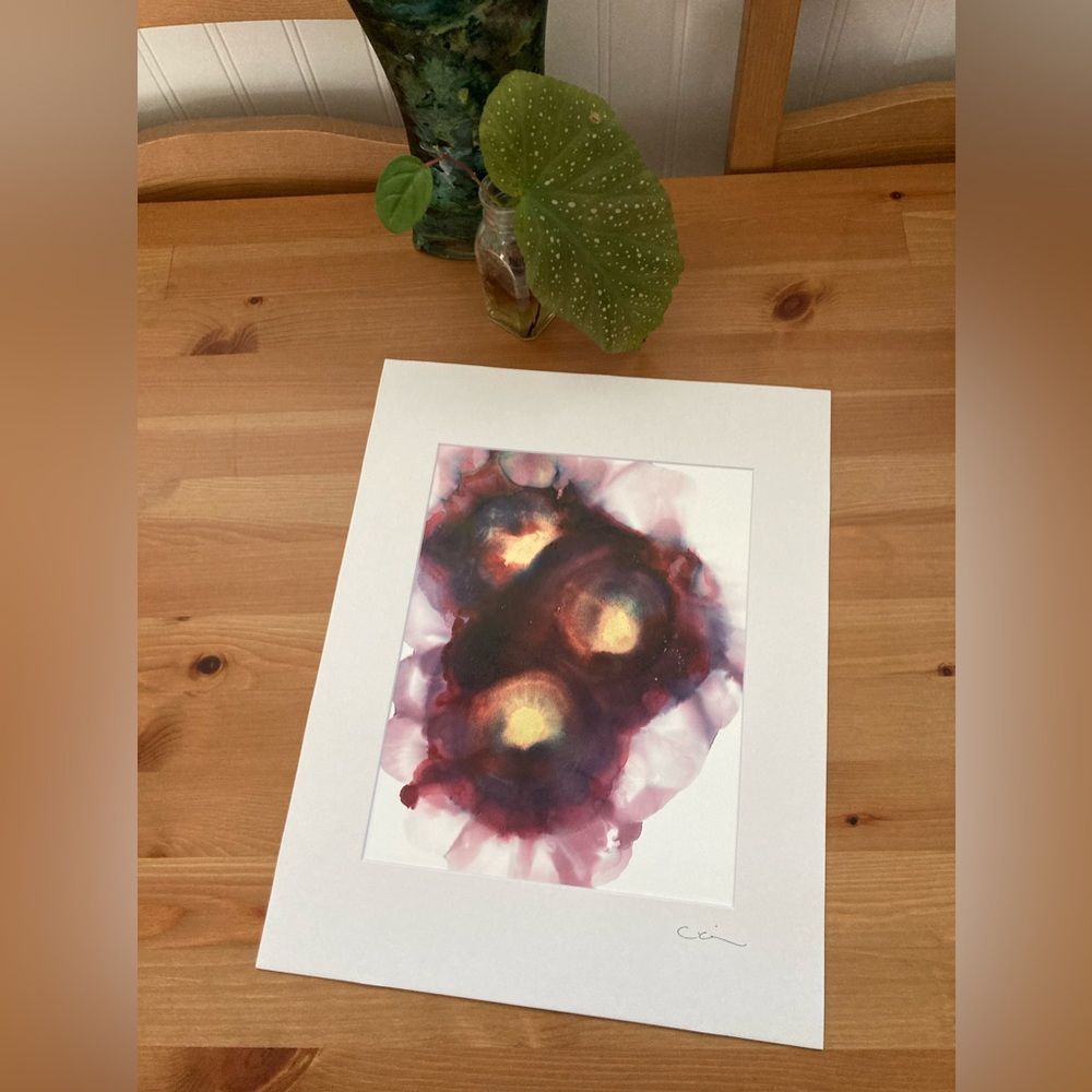 New Original Signed Artwork Alcohol Ink on Paper